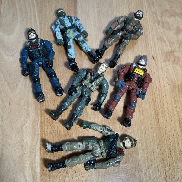 Lanard Other - Lot Toy Action Figures 4" Lanard Corps Elite Triple Threat Military Posable Army